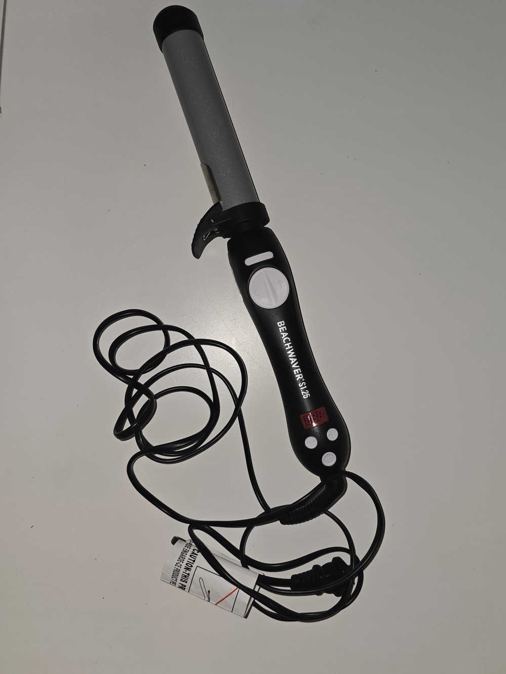 Beachwaver 1.25" Curling Wand in Black and Silver